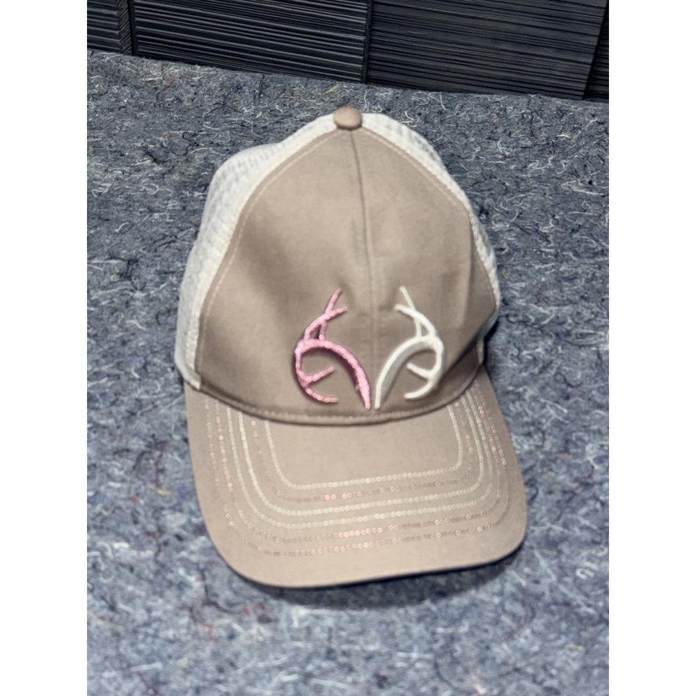 Realtree Women's/Girls‎ Hat SnapBack Adjustable Trucker Mesh Pink/White